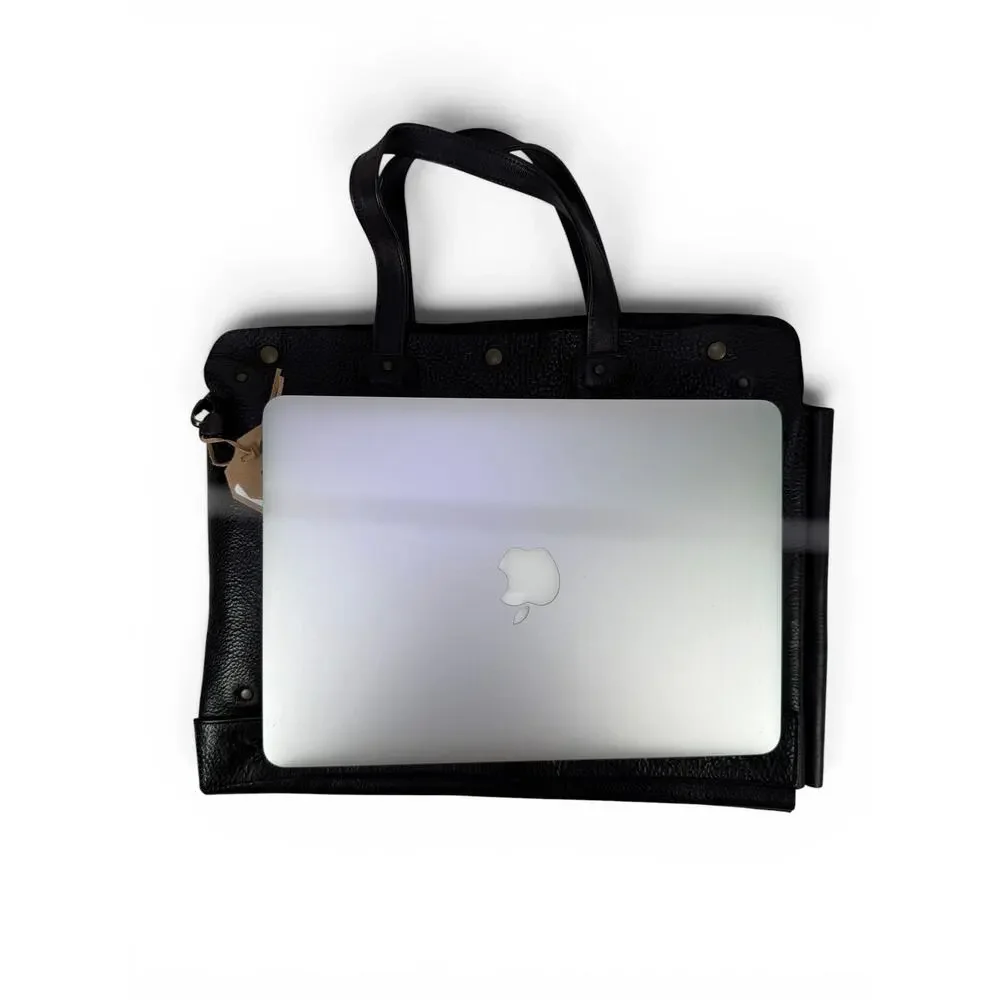 Bed Stu Commuter Laptop Bag Black‎ Leather Messenger Tote 15 Inch Unisex
